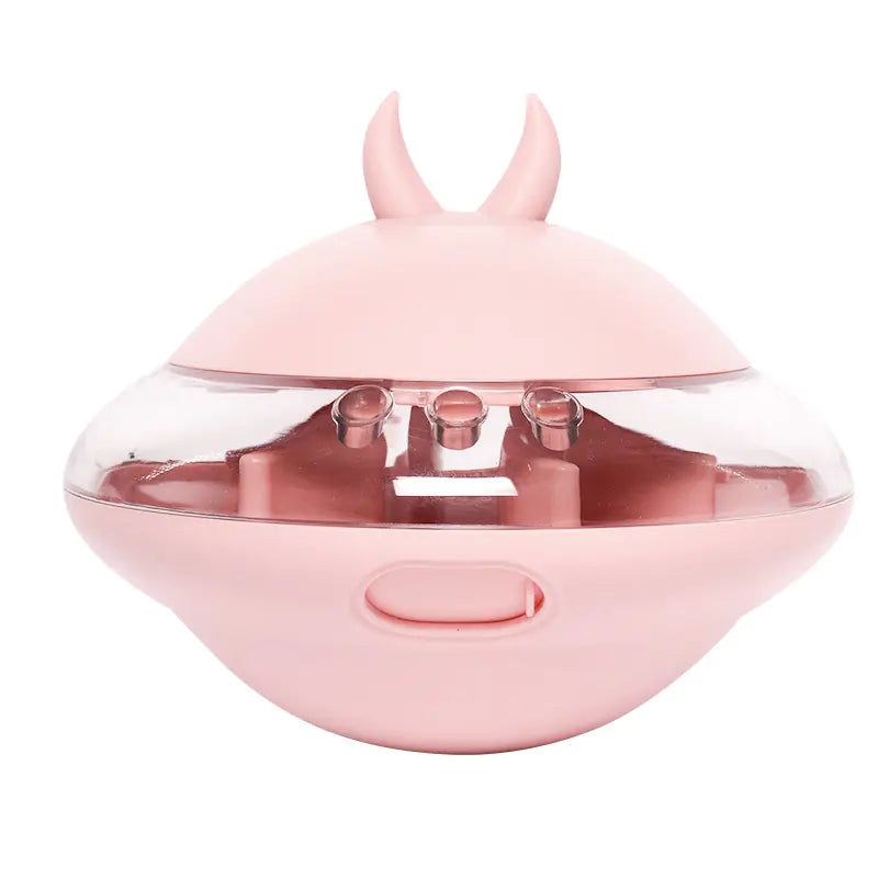Rubber Flying Saucer Leaking Ball Toy for Pets