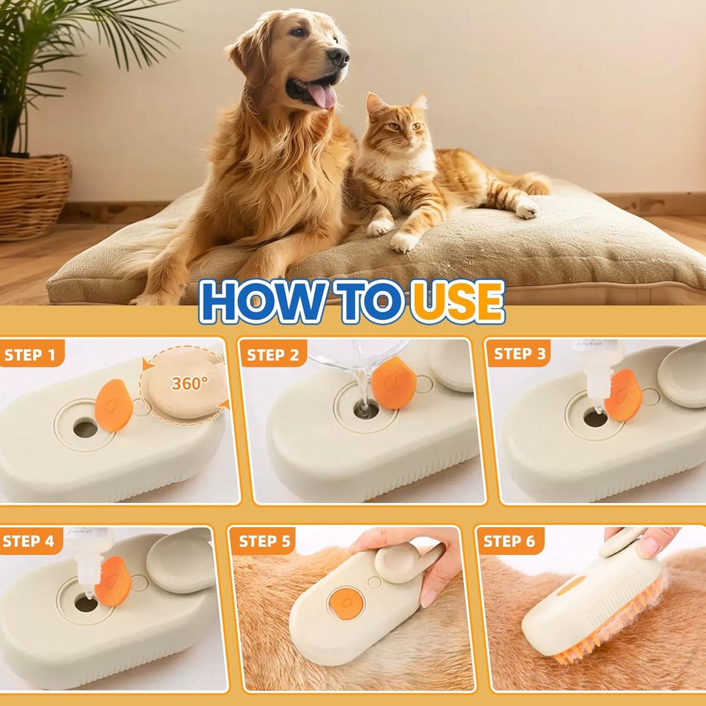 Cat / Pet Steam Brush
