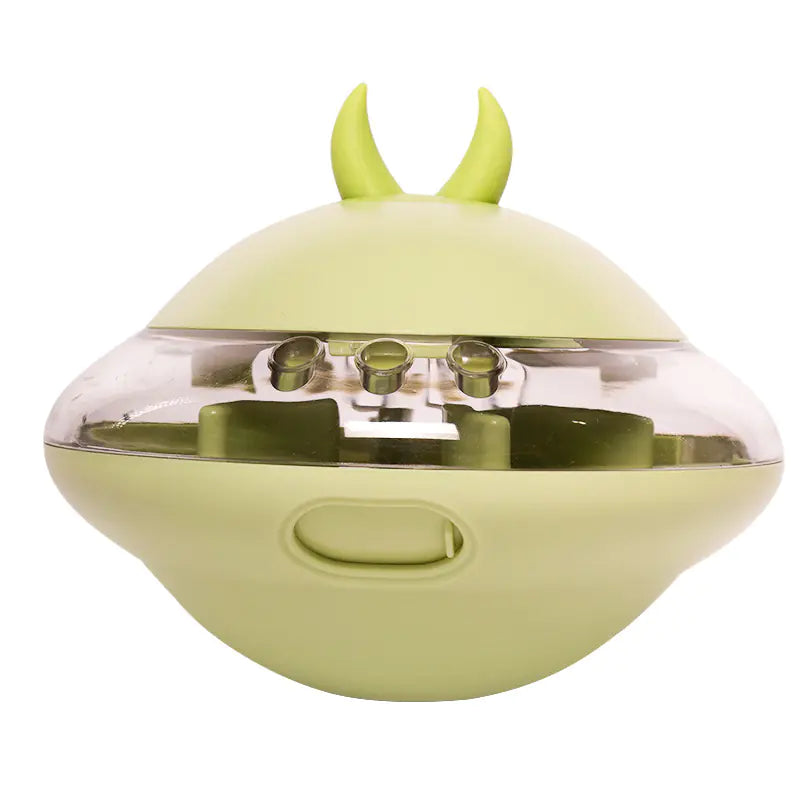 Rubber Flying Saucer Leaking Ball Toy for Pets
