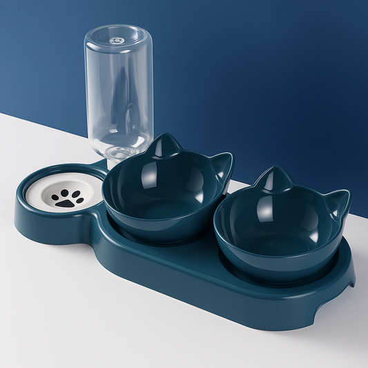 Anti-Tip Cat Bowl Feeder